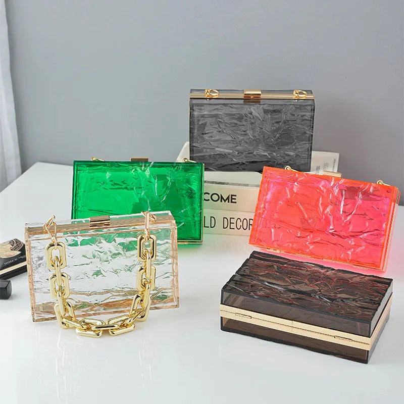 Clear Jelly Clutch Go Clear Bag