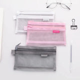 Simple Transparent Double Mesh Pencil Case | Office & School Supplies | Go Clear Bag