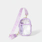 Clear Clutch Bag Colored Strap Go Trust Bag