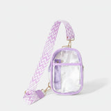 Clear Clutch Bag Colored Strap Go Trust Bag