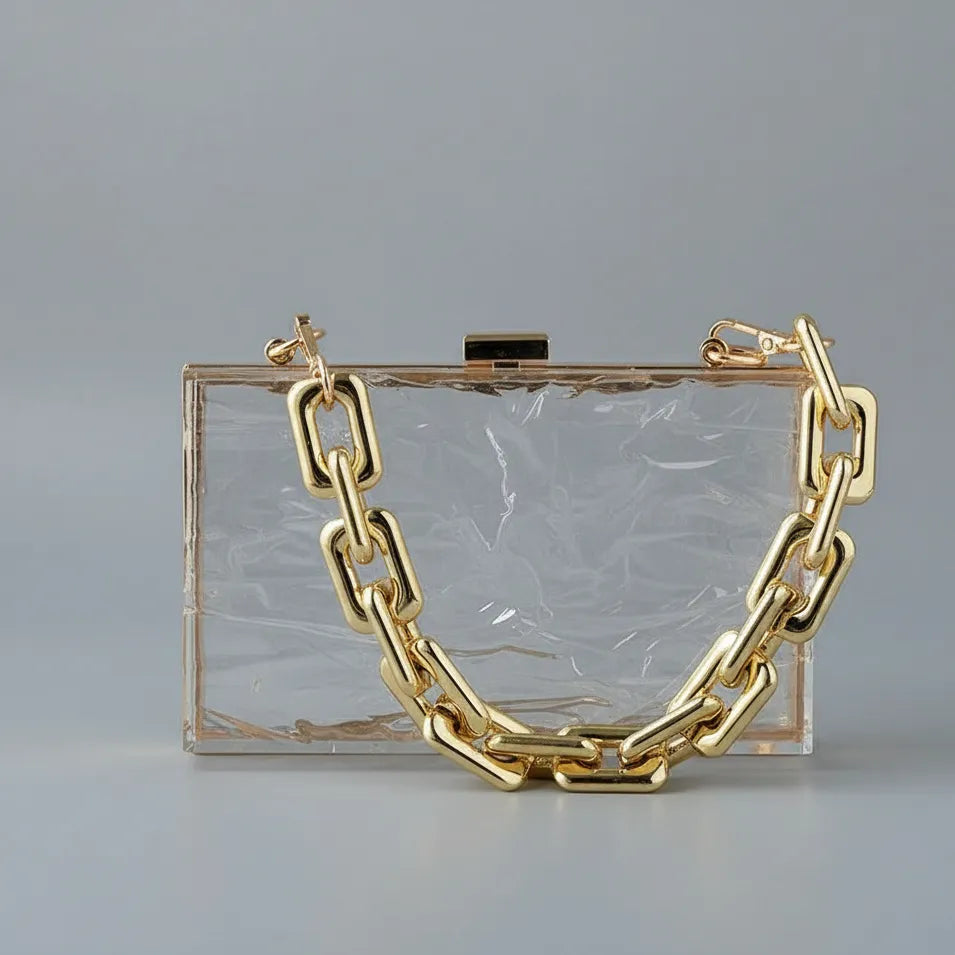 Clear Jelly Clutch Go Trust Bag