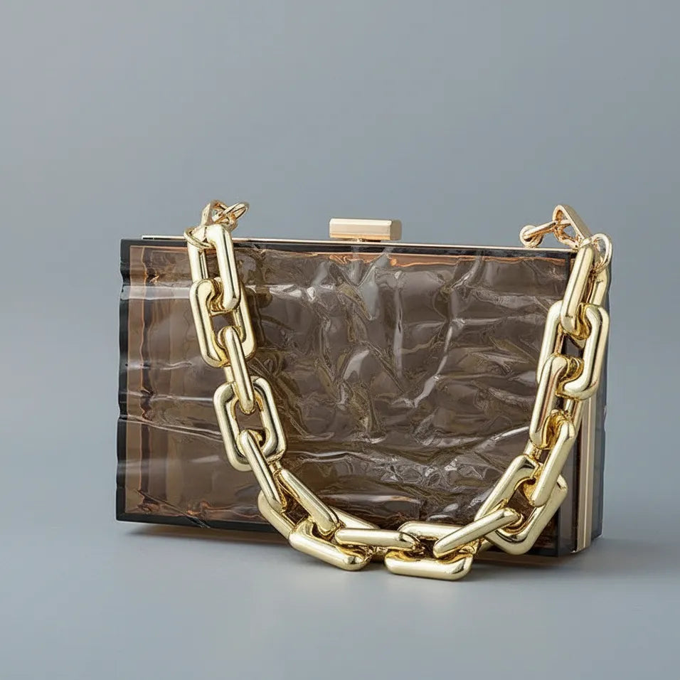 Clear Jelly Clutch Go Trust Bag