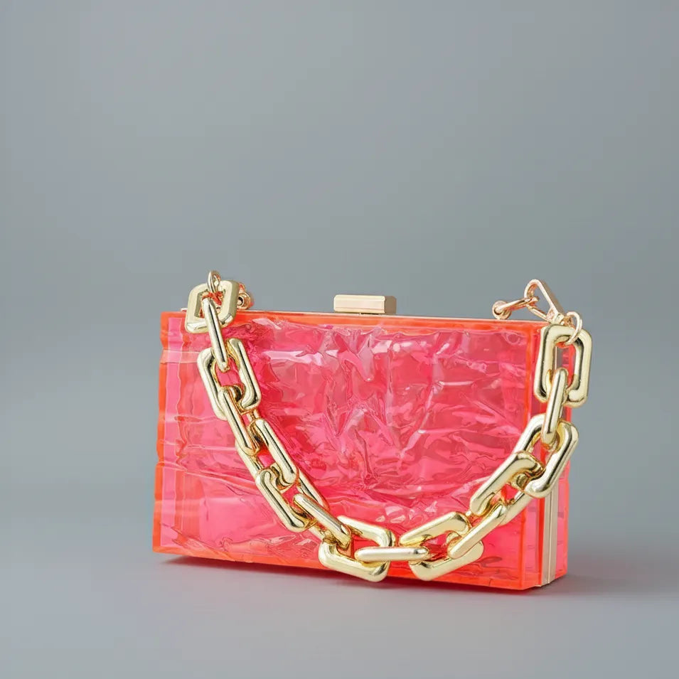 Clear Jelly Clutch Go Trust Bag