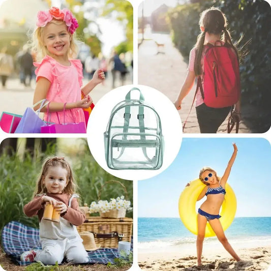 Children's Transparent PVC Backpack - Stylish & Waterproof | Go Clear Bag
