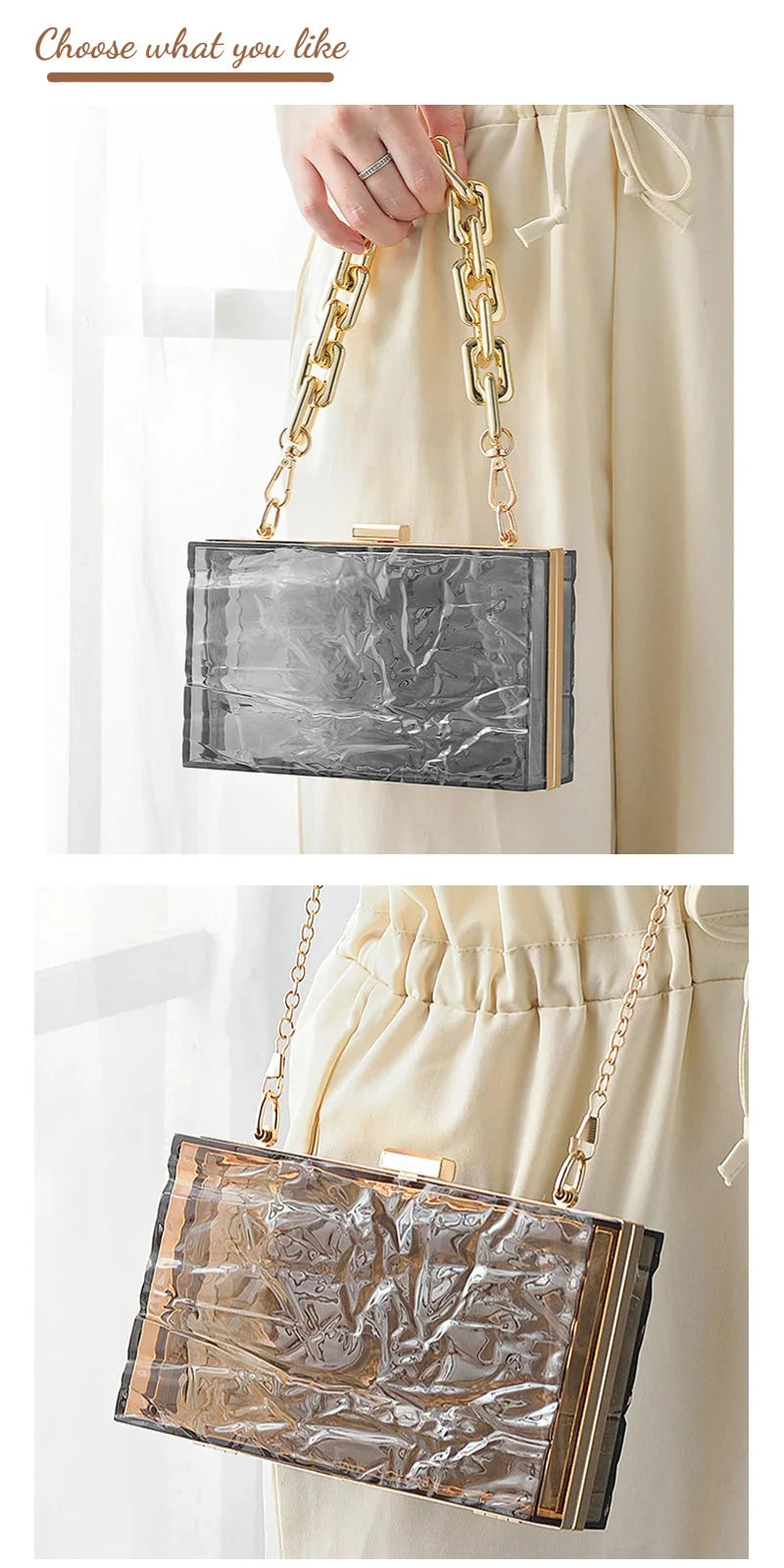 Clear Jelly Clutch Go Clear Bag