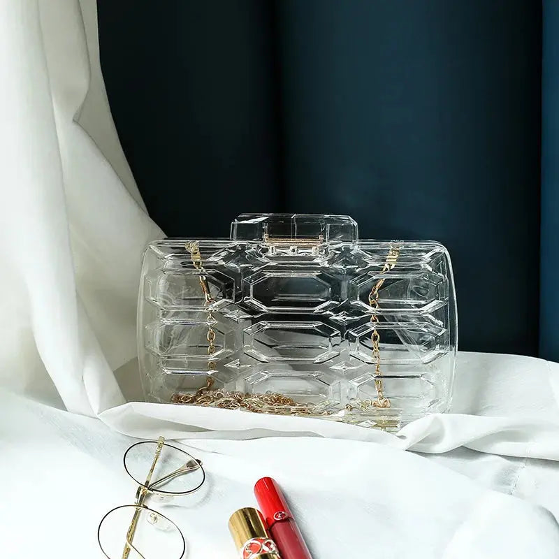 Transparent Honeycomb Clutch | Go Clear Bag