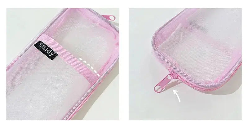 Transparent Mesh Double-Layer Pencil Case – Lightweight & Stylish | Go Clear Bag