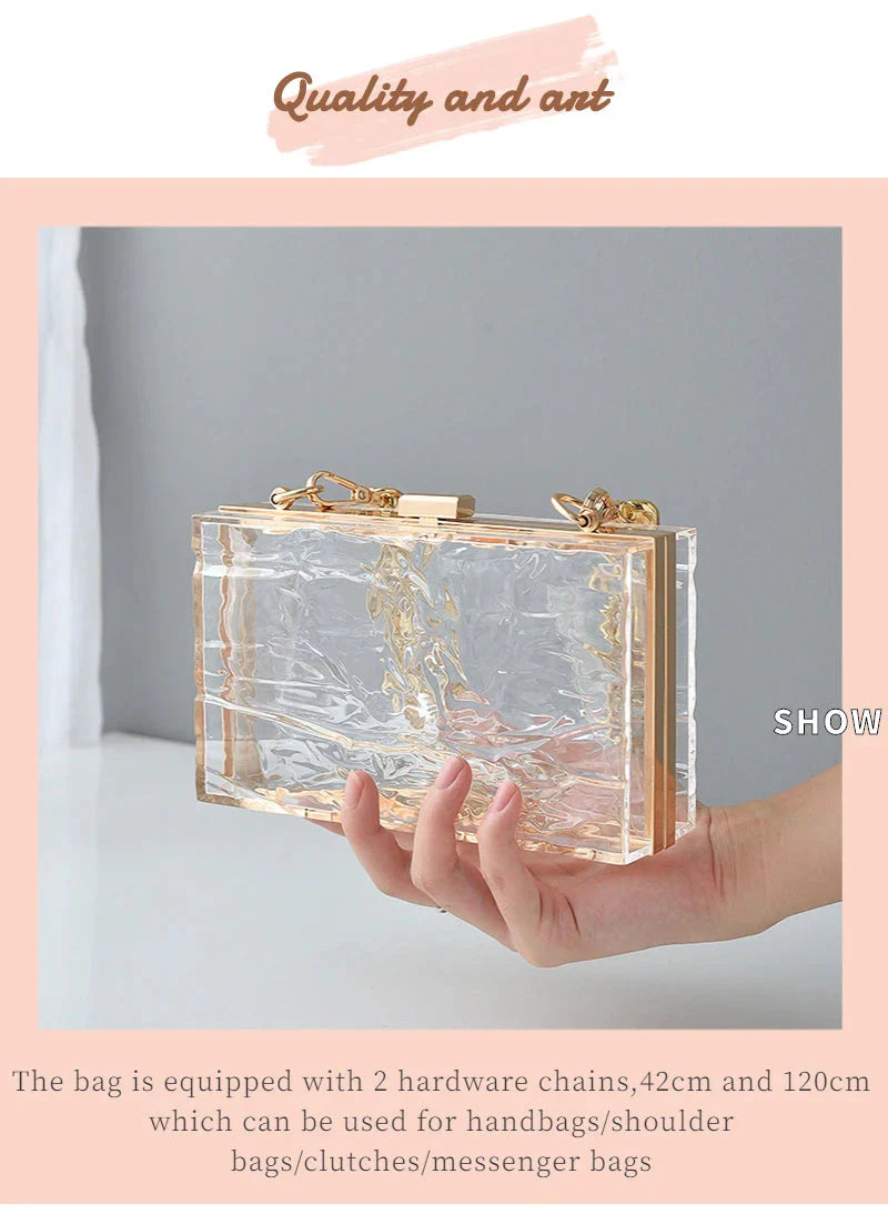 Clear Jelly Clutch Go Clear Bag