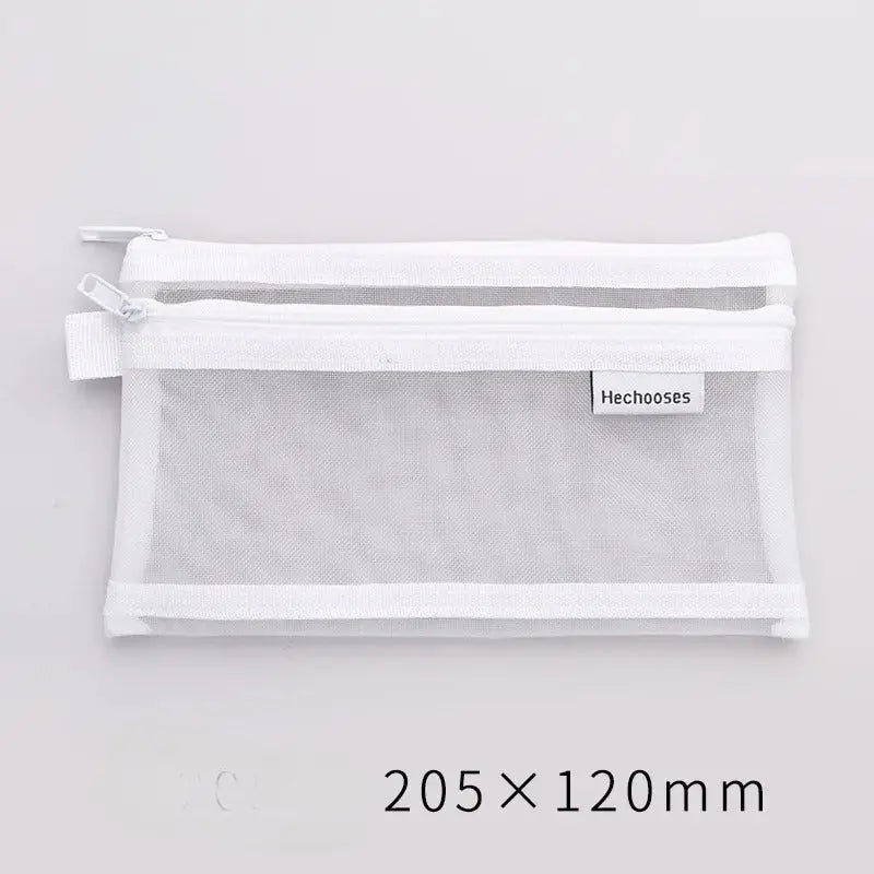Simple Transparent Double Mesh Pencil Case | Office & School Supplies | Go Clear Bag