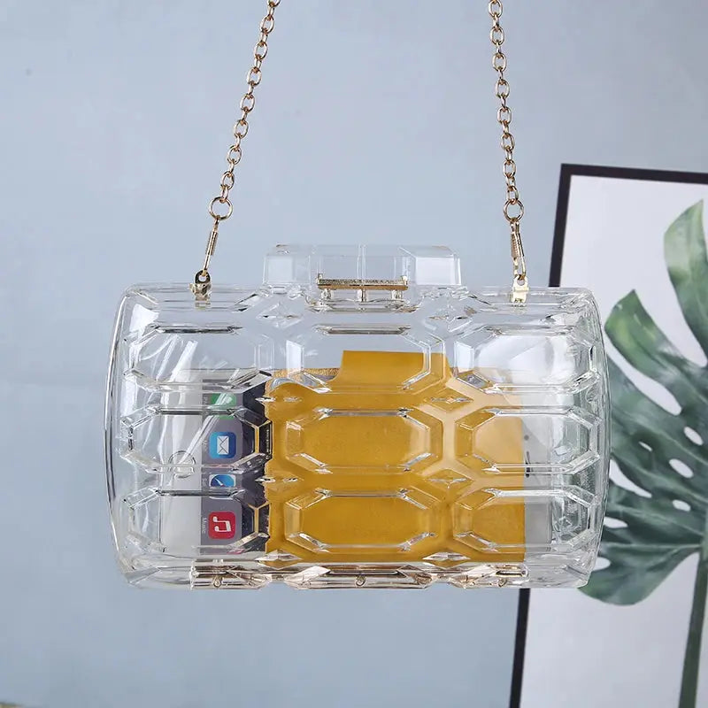 Transparent Honeycomb Clutch | Go Clear Bag