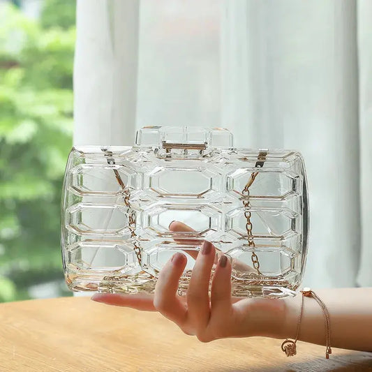 Transparent Honeycomb Clutch | Go Clear Bag