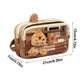 Clear Pencil Case with Cute Capybara Plush | Go Clear Bag