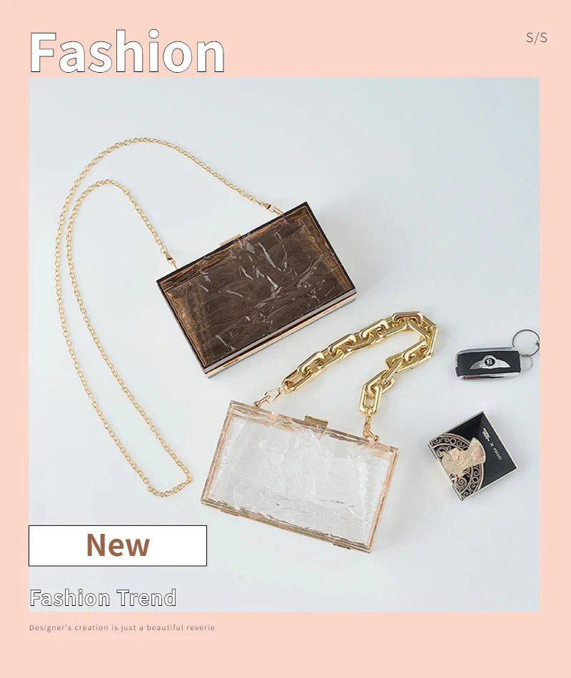 Clear Jelly Clutch Go Clear Bag