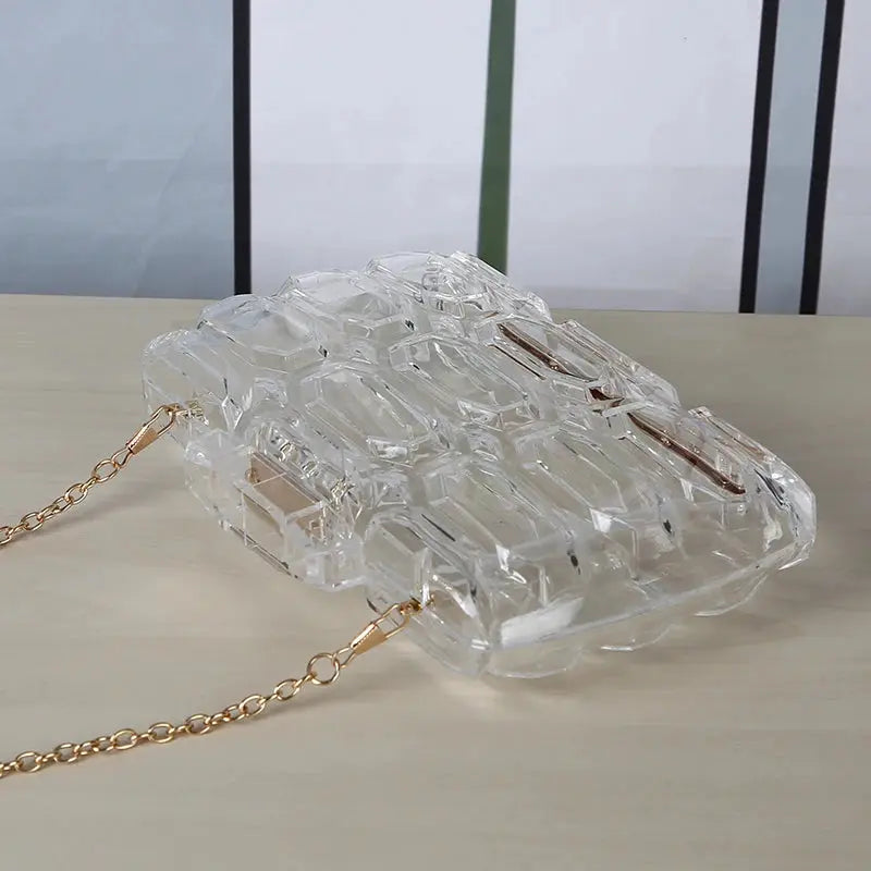 Transparent Honeycomb Clutch | Go Clear Bag