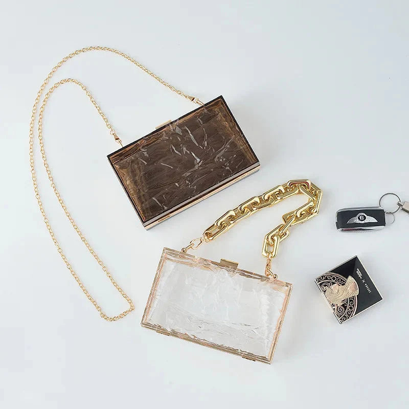 Clear Jelly Clutch Go Clear Bag