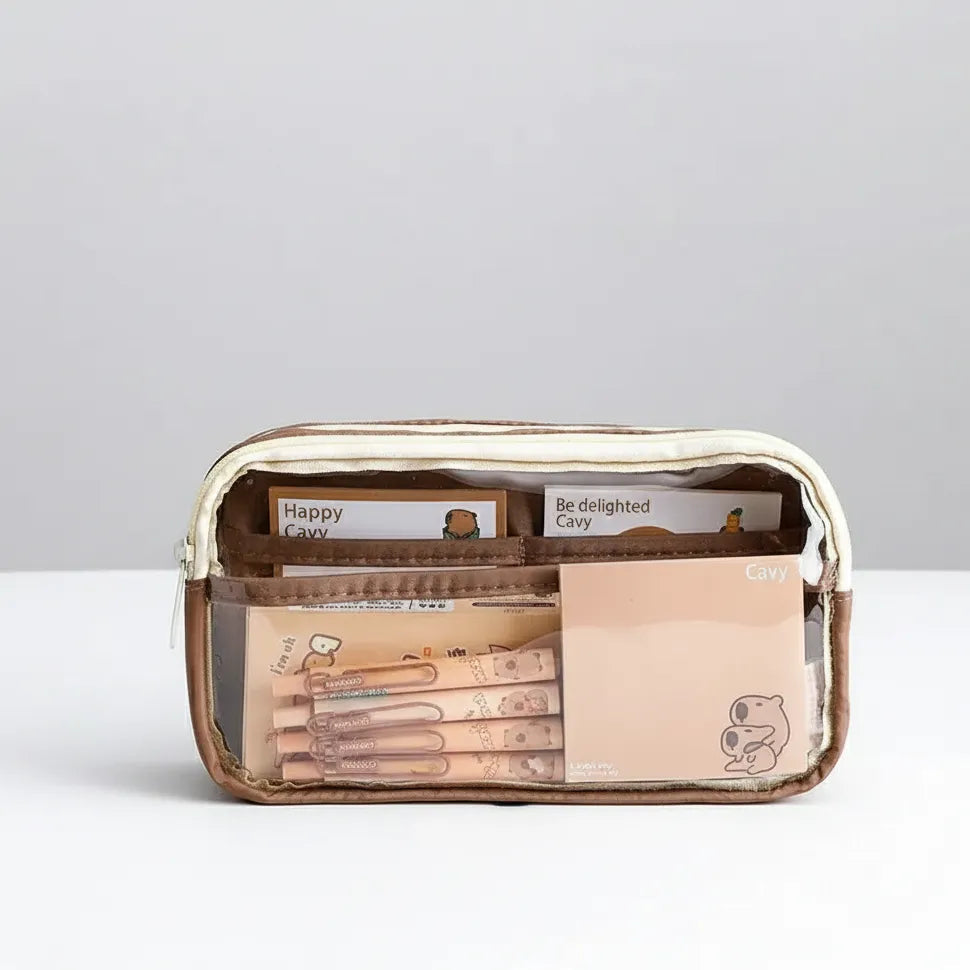 Spacious Clear Pencil Case Organizer Go Trust Bag